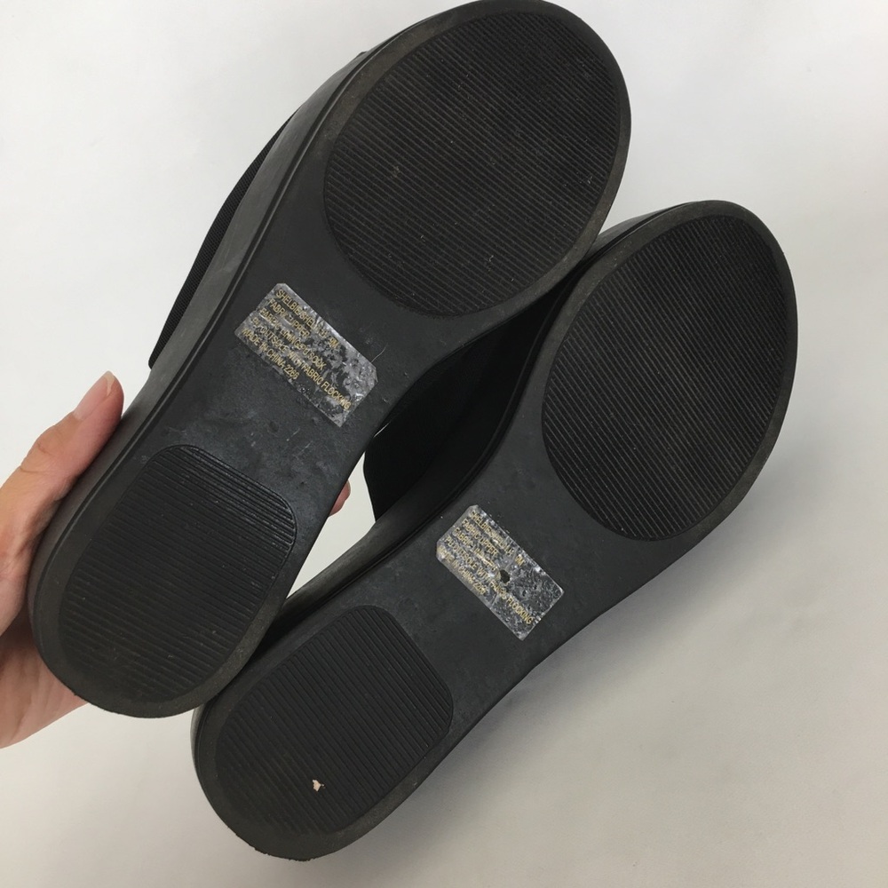 Madden Girl Shelbie Wedge Platform Sandals Black Women’s Size 9 Mule Clogs Y2K - Picture 15 of 16